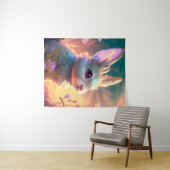 バニーラビット動物ポートレート絵画の野生動物アート タペストリー (インサイチュ(横))