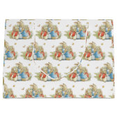 バニーラビット男の赤ちゃんガールシャワー ラージペーパーバッグ (正面)