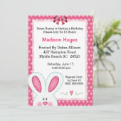 バニーラビット誕生日招待状 招待状 (スタンド正面)