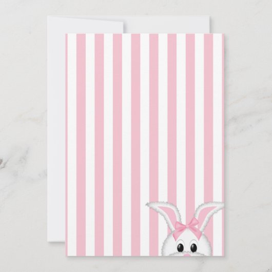 バニーラビット誕生日招待状 招待状 (裏面)