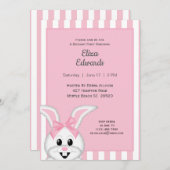 バニーラビット誕生日招待状 招待状 (正面/裏面)