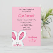 バニーラビット誕生日招待状 招待状 (スタンド正面)