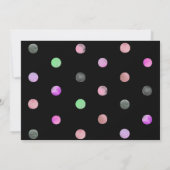 バニーラビット魔法ショーブルーガール誕生日写真 招待状 (裏面)