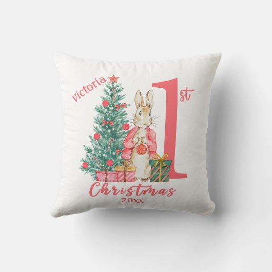バニーラビット1stパーソナライズ初めてのクリスマス クッション (裏面)