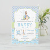 バニーラビット1st誕生日招待状ボーイズ 招待状 (スタンド正面)