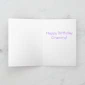 バニーラビットI愛マイグラミー名前をカスタムする誕生日 カード (内部)