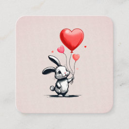 バニーラブバルーンValentine's card エンクロージャーカード