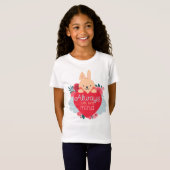 バニーラブ引用文フラワー Tシャツ (正面フル)