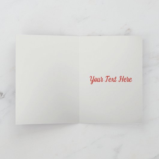 バニーレッドアートをスナックルするバレンタインのデイカード シーズンカード (内部)