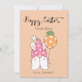 バニーレディ格言とバルーンハッピーイースタースクリプト シーズンカード (正面)