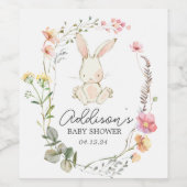 バニーワインラベル、ウサギ食品ラベル ワインラベル (シングルラベル)