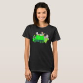 バニー乗馬ごみトラック復活祭バニー Tシャツ (正面フル)