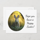 バニー付きイースターエッグ ポストカード (正面/裏面)