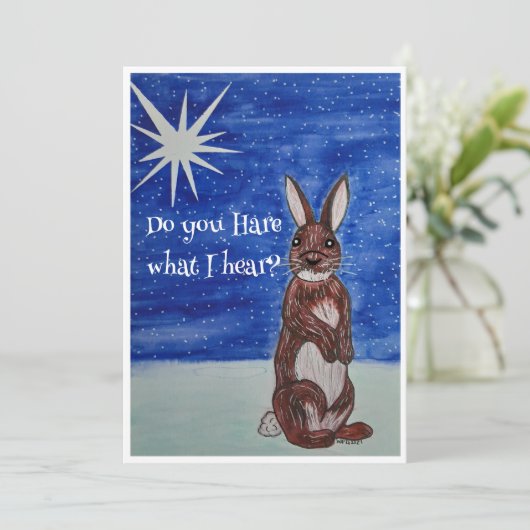 バニー付きクリスマスカード シーズンカード (スタンド正面)