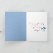 バニー付きクリスマス格言スキー シーズンカード (内部)