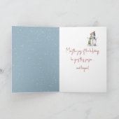 バニー付きクリスマス格言スキー シーズンカード (内部)