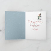 バニー付きクリスマス格言スキー シーズンカード (内部)