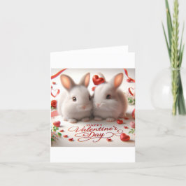 バニー付きバレンタイン・カード サンキューカード