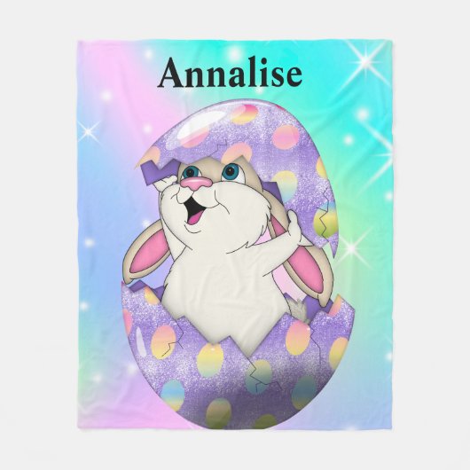 バニー付き毛布 フリースブランケット (正面)