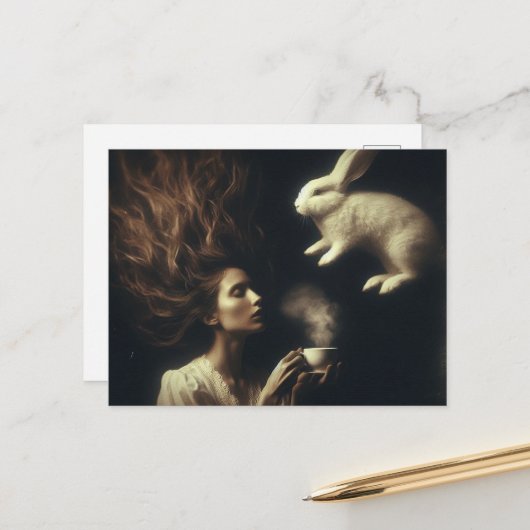 バニー付き紅茶 ポストカード (正面/裏面インサイチュ)