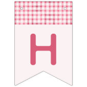 バニー付き赤ちゃん女の子のためのピンクの誕生日パーティー バンティングフラッグ (第2の旗)