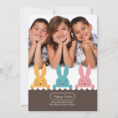 バニー兄弟姉妹写真イースターカード シーズンカード (正面)