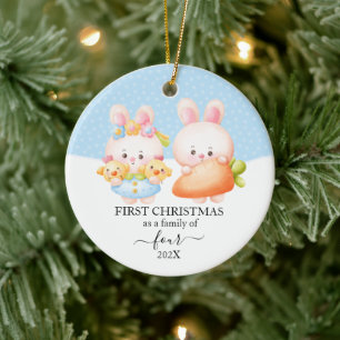 バニー初めてのクリスマスファミリー4 セラミックオーナメント