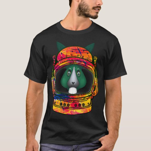バニー宇宙飛行士 Tシャツ (正面)