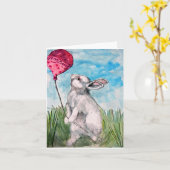 バニー得の誕生日 カード (黄色い花)