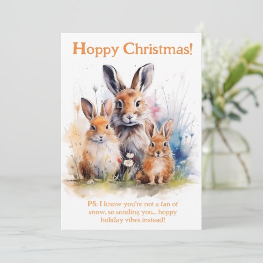 バニー応援とホッピーのクリスマスの願い シーズンカード (スタンド正面)