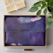 バニー抽象芸術ラビットブルーパープルフローラデクページ 薄葉紙 (ギフト)