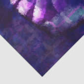 バニー抽象芸術ラビットブルーパープルフローラデクページ 薄葉紙 (詳細)