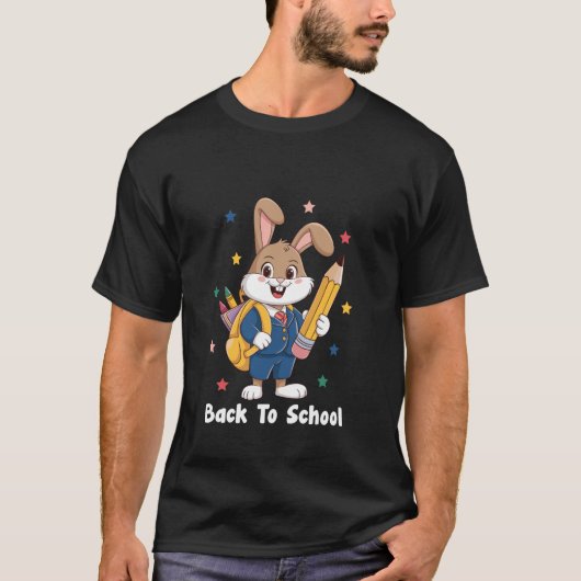 バニー新学期新学期学生茶 Tシャツ (正面)