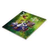 バニー春パーティーインフォレスト – 動物イラストレーション タイル (側面)