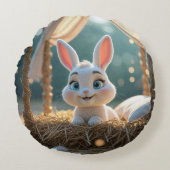 バニー枕の俳句 ラウンドクッション (正面)