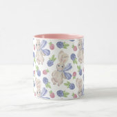 バニー水彩春ベリー模様 マグカップ (中央)