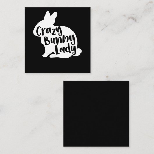 バニー熱狂するレディ-うおもしろいさぎの恋人 スクエア名刺 (正面/裏面)