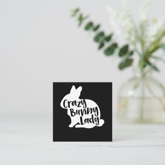 バニー熱狂するレディ-うおもしろいさぎの恋人 スクエア名刺 (スタンド正面)