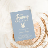 バニー男の赤ちゃんシャワーカワイライトブルー 招待状