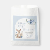 バニー男の赤ちゃんシャワ感謝していーユーお菓子のバッグ フェイバーバッグ (正面)