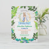 バニー男の赤ちゃん初誕生日春復活祭 招待状 (スタンド正面)