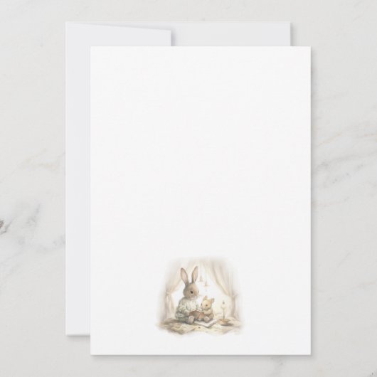 バニー男女兼用ベイビーシャワー サンキューカード (裏面)