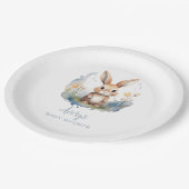 バニー男女兼用赤ちゃんシャワー ペーパープレート (アングル)