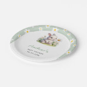 バニー男女兼用赤ちゃんシャワー ペーパープレート (アングル)