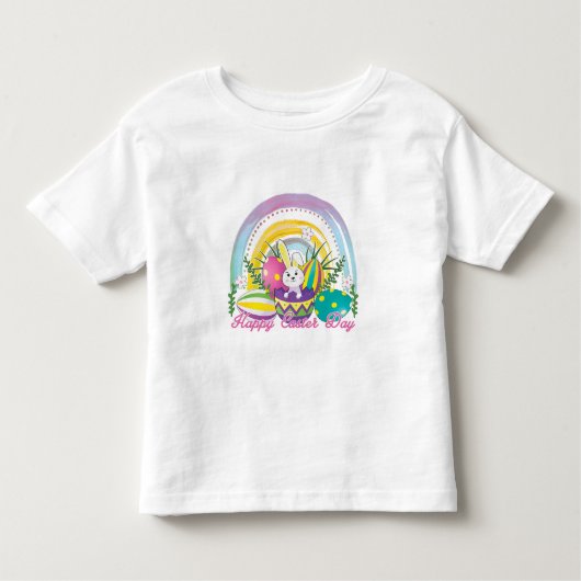 バニー祝イースターの日 トドラーTシャツ (正面)