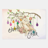 バニー祝イースターの日 ラッピングペーパーシート (正面2)