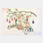 バニー祝イースターの日 ラッピングペーパーシート (正面)