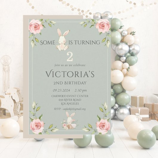 バニー第2回可愛い誕生日パーティー 招待状