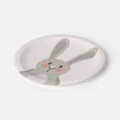 バニー紙プレートベビーシャワーウッドランド動物 ペーパープレート (アングル)