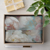 バニー素朴と牡丹のフローラデコページ 薄葉紙 (ギフト)